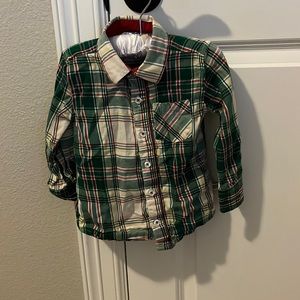 RuggedButts Holiday Flannel Button down 2T